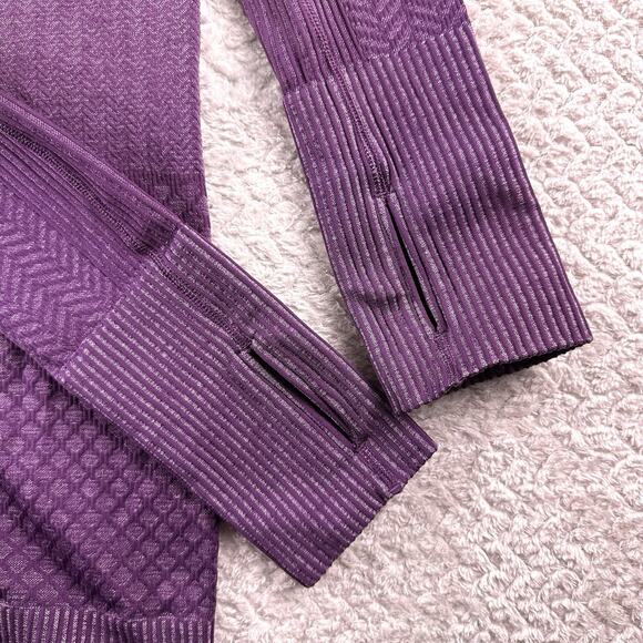 Lululemon Rest Less Hoodie Womens 6 Running Athletic Base Layer Purple Patchwork - Picture 7 of 10